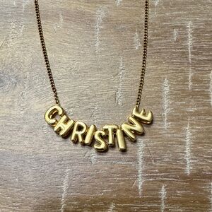 Belle & Ivy Gold personalized Christine Name Necklace